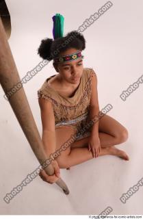 ANISE SITTING POSE WITH SPEAR